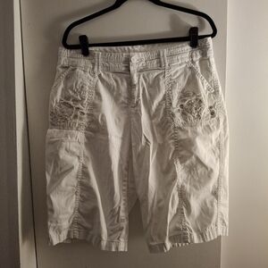 Style & Company Women's White Cargo Shorts